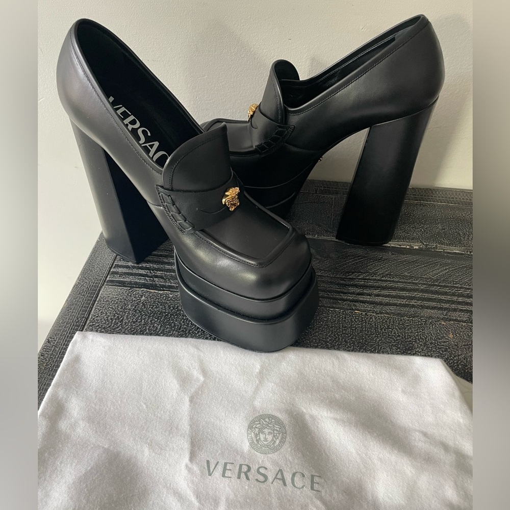 Versace platform loafers